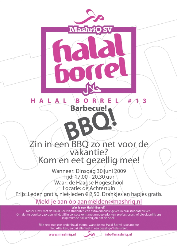 Halal Borrel #13 - BBQ, jaarafsluiting 2009