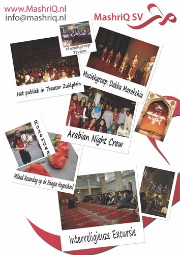 MashriQ — verenigingsposters met evenementenfoto's